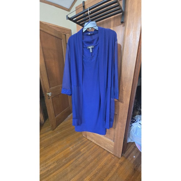 R&M Richards Dresses & Skirts - #33, Cobalt Blue 2 piece dress and overcoat, SZ 2X by R&M Richards